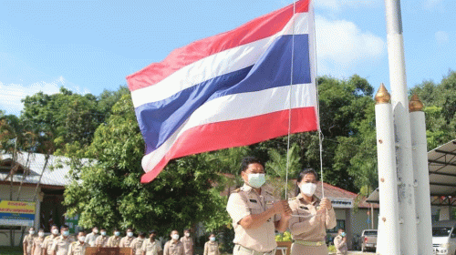 6 มิ.ย.65 กิจกรรมเคารพธงชาติ สวดมนต์ไหว้พระ